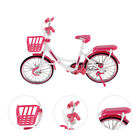 Mini Pink Bike Figurine for Home/Office Decor & Photo Props