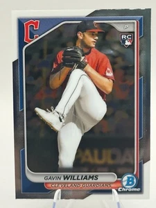 2024 Bowman Chrome Gavin Williams #77 (RC) Cleveland Guardians - Picture 1 of 2