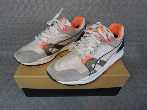 Puma Trinomic scarpe da ginnastica uomo taglia 9 5 UK bianco arancione