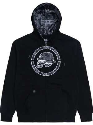 Metal Mulisha Men's Deposit Heavy Duty Zip Up Motocross Hoodie Skull and Helmet - Image 1 of 2