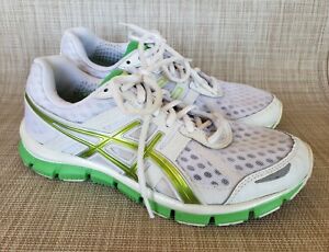 Womens ASICS GEL-BLUR 33 White Green Athletic Shoes Size 7