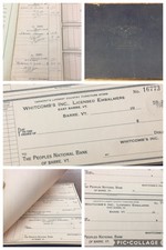 1948 Whitcomb's Inc. licenciado embalsamadores Inc. Funerária Barre Vt cheques bancários
