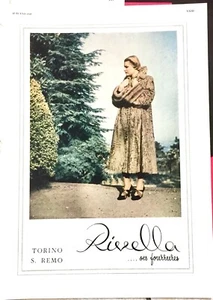 1949 PUBBLICITÀ LOCANDINA RIVELLA PELLICCE  Advertising - Picture 1 of 1