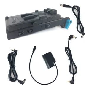 V-lock Power Plate + DCC12 Dummy Battery + Rod Clamp for Panasonic GH3 GH4 BLF19 - Picture 1 of 6