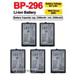 5PC Icom BP-296 Akumulator litowo-jonowy do radia ICOM IC-M37E BP296 3,6V 2350mAh - Zdjęcie 1 z 12