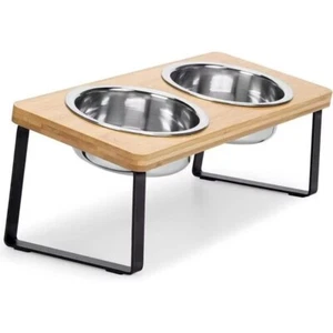 Edelstahl Erhöhte Katzen schalen Haustier zufuhr Für Katzen und Welpen - Picture 1 of 9