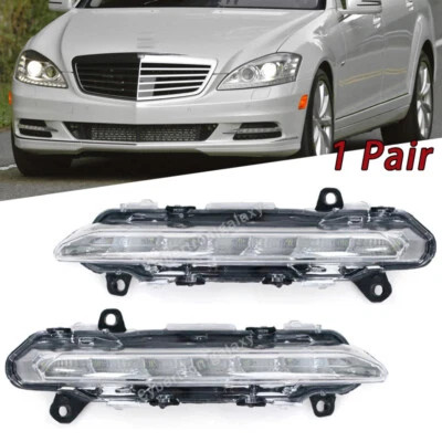 For Mercedes BENZ S-Class W221 S350 S500 C250 C300 2009-2013 LED DRL Fog Light - Image 1 of 4