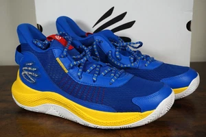 Under Armour Curry 3Z7 Basketball Shoes Warriors Blue Yellow Men Size 11 - Picture 1 of 5