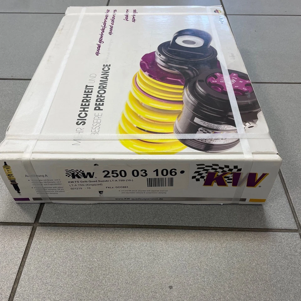 Kit molle KW Quad giallo 50 mm Suzuki LT-A 750i (KingQuad) (anno 10-) | merce di seconda scelta - Immagine 1 di 1