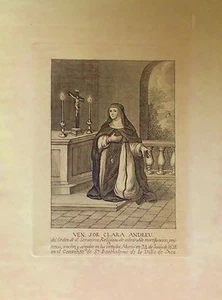 MALLORCA , INCA, Sor Clara Andreu, grabado original s. XIX. - Imagen 1 de 1