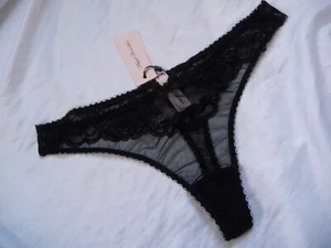 10, Agent Provocateur Yara Thong,black fishnet mesh & lace, AP size 3, NEW - Picture 1 of 11
