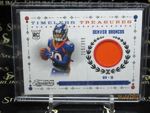 2020 PANINI CHRONICLES Jerry Jeudy RC TIMELESS TREASURES JERSEY #/399 BRONCOS - Picture 1 of 2