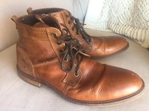 Lavorazione Artigiana Men's Short Boots ITALIAN HAND CRAFTED Leather 42 US 9 - Picture 1 of 6