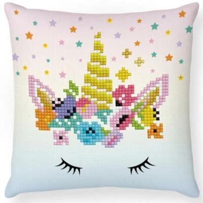 Diamond Dotz, Decorative “Flower Crown” Unicorn, 5D Diamond Painting Kit - image 1 of 4