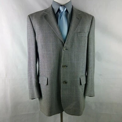 Jos A Bank 1905 42R SilK Blend 3 Button Multicolor Houndstooth Blazer Sport Coat - Image 1 of 4