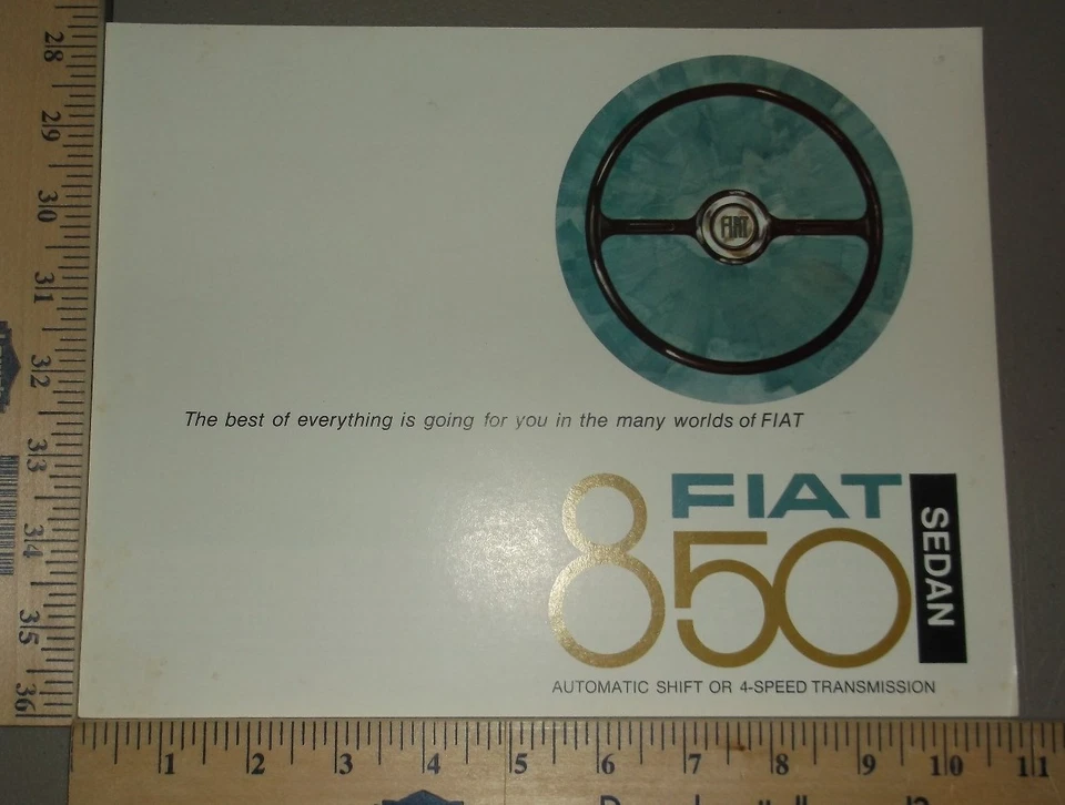 Fiat 850 1968 sedán carpeta de folletos  Foto 1 de 3