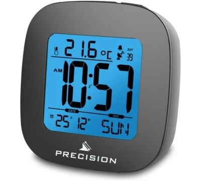 PRECISION RADIO CONTROLLED MULTI DISPLAY LCD CLOCK CALENDAR DATE TEMPERATURE-UK - Image 1 of 4