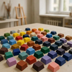 handmade encaustic paint color sample set- 3ml size a fifty color variety - Picture 1 of 9