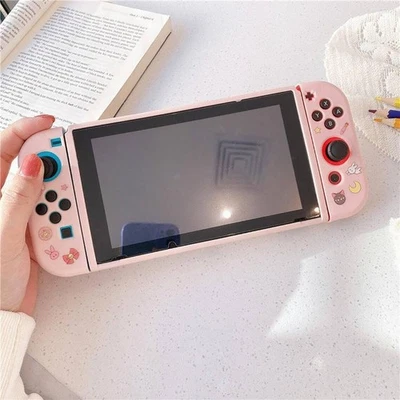 For Joycon Controller Nintendo Switch OLED Case Cover Pink Kawaii Accessories - Image 1 of 4