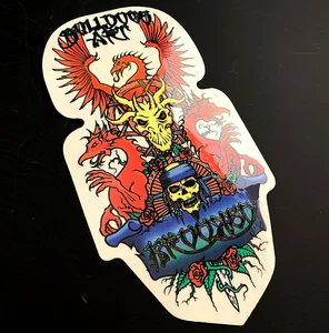 Large KROOKED SKATEBOARDS sticker decal GRAFFITI STREET ART skull pirate dragon - Picture 1 of 3
