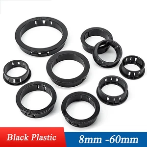 Black Nylon Snap-on Grommet Hole Plugs Bungs Cable Wiring Protect Bush 8mm-60mm - Picture 1 of 31