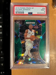 Keldon Johnson Prizm DP 2019 Green Ice Rookie PSA 9 SSP #01/18 primera. - Imagen 1 de 2