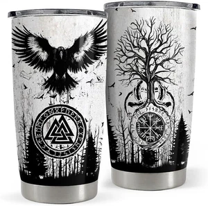 Viking Tumbler 20oz Stainless Steel Insulated Coffee Travel Mug Cup - Picture 1 of 7