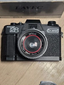 Vintage Camera AV LAVEC T28 Focus Free 35mm Film 50mm Lens Point Shoot W Film - Picture 1 of 7