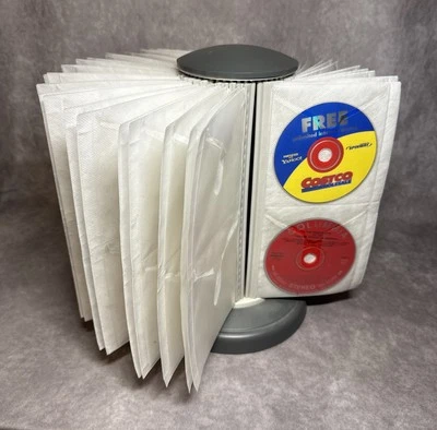 Vintage Y2K Rotating 200 CD Wallet Storage Tower Carousel Rare Free Shipping - Image 1 of 4