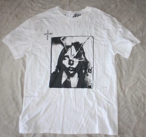 Lady Gaga Mayhem White T-Shirt  Med. Graphic Band Tee EUC - Foto 1 di 1