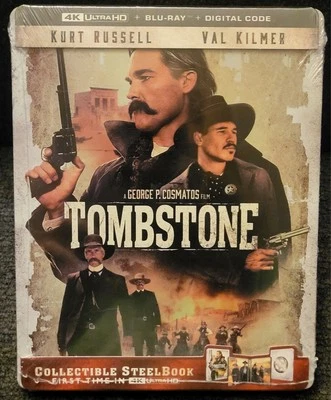 Tombstone (4K/Blu-ray, 2025, STEELBOOK) Kurt Russell Val Kilmer Sold Out In Hand - Image 1 of 4