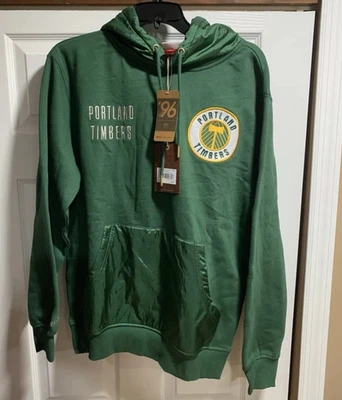 Mitchell & Ness Mens Portland Timbers MLS Team OG 2.0 Fleece Hoodie sz S $125 - Image 1 of 4