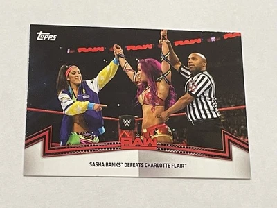 2018 Topps WWE Women's Division Wrestling #RAW-3 - Sasha Banks Foto 1 de 2