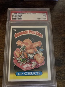 1985 GARBAGE PAIL KIDS Series 1 #3a UP CHUCK PSA 7 GPK CARD OS1 HOT CARD WOW! - Bild 1 von 2