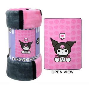 Sanrio Kuromi KIND WEICH WARM 45"X60" PLÜSCH FLEECE ÜBERWURF DECKE 100% ORIGINAL - Bild 1 von 4