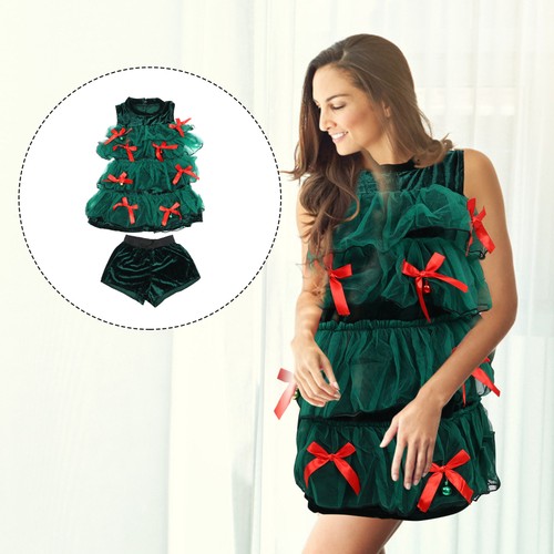 VETEMENTS Costumi verdi per feste di Natale scenico spettacoli vestiti bambina