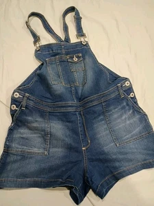 Damen Arizona Jean Co. blau Stretch Denim Shorty Overall Größe OX, PS 14w-16w - Bild 1 von 5