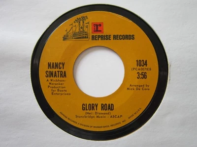 VHTF STOCK COPY Nancy Sinatra GLORY ROAD Going To San Antone REPRISE#1034 EXC - Image 1 of 2
