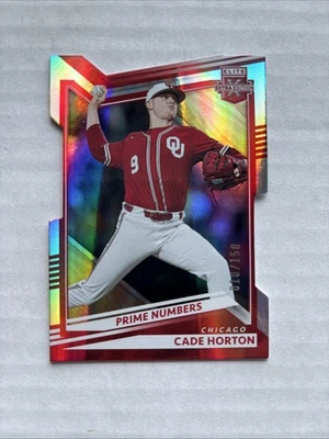 2022 Panini Elite Extra Edition Prime Numbers B Die-Cut /150 Cade Horton #7 - Image 1 of 2