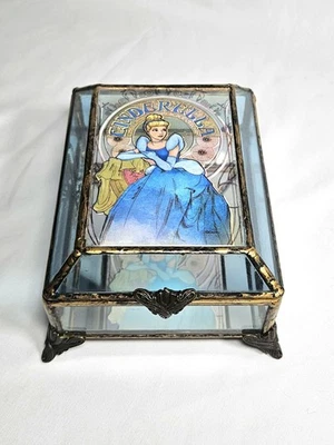Disney Vintage Cinderella NOUVEA Collection Glass Jewelry Box - Image 1 of 4
