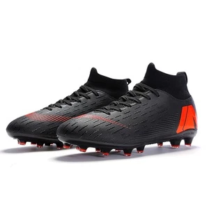Men's Soccer Shoes Football Cleats with Lace-Up High Top Lightweight Indoor T... - Picture 1 of 8