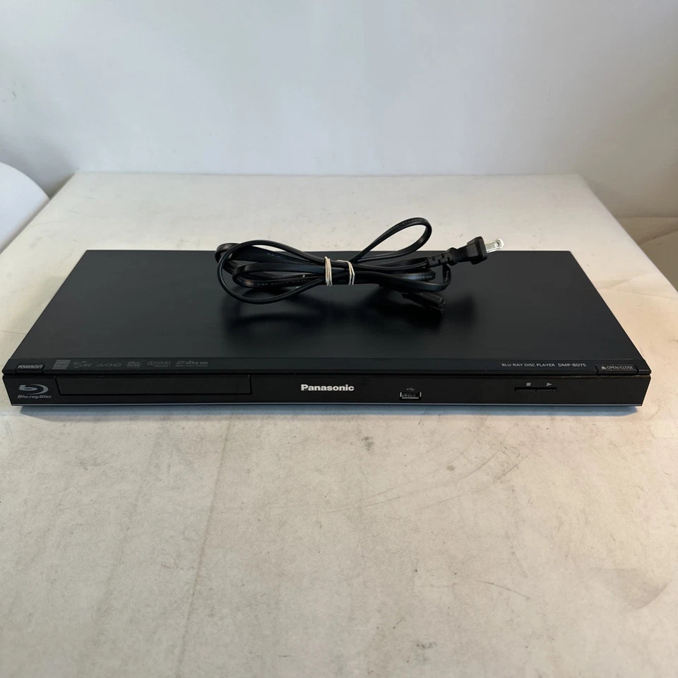 Panasonic DMP-BD75-K Blu-Ray Player Tested Works No Remote Full HD 1080p Slim - Image 1 of 4