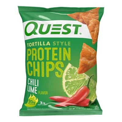 	Quest Protein Chips Chili Lime 20g Protein Low Carb Gluten-Free 12 Pack	 - Image 1 of 4