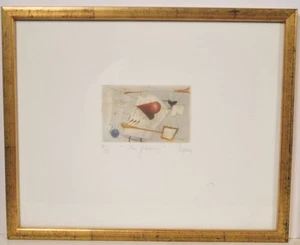 Josef Werner / Grabado / Firmado a mano / 150 ejemplares / El secreto / Enmarcado - Imagen 1 de 4
