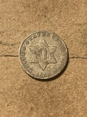 1851 Three Cent Silver - As Shown! (#1702) - Image 1 of 4