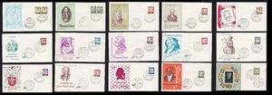 BRD 347 y - 362 y Bedeutende Deutsche auf 15 FDC's Top! #j738 - Bild 1 von 6