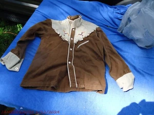 VTG 1950'S BOYS SZ 10 ROB ROY - ROY ROGERS FRONTIER WEAR WESTERN FRINGE SHIRT - Picture 1 of 5