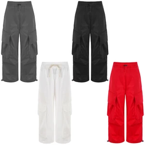 Kids Girls Trousers Sports Sweatpants Cargo Pants Loose Streetwear Hiking Gift - Picture 1 of 53