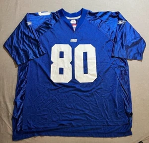 New York Giants Shockey #80 Reebok Jersey Mens 2XL Blue Screen Short Sleeve. - Picture 1 of 11