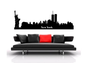 WandTattoo City Stadt Skyline wandfolie WST06 New York - Picture 1 of 3